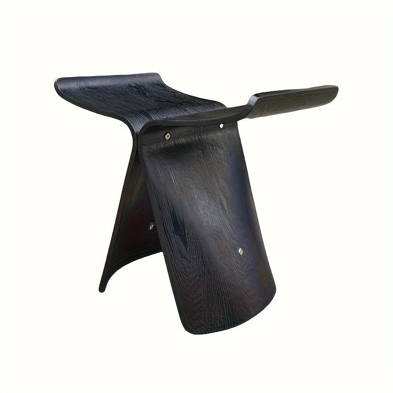 Stylish butterfly wood stool. Perfect entryway bench or chic living room accent furniture.