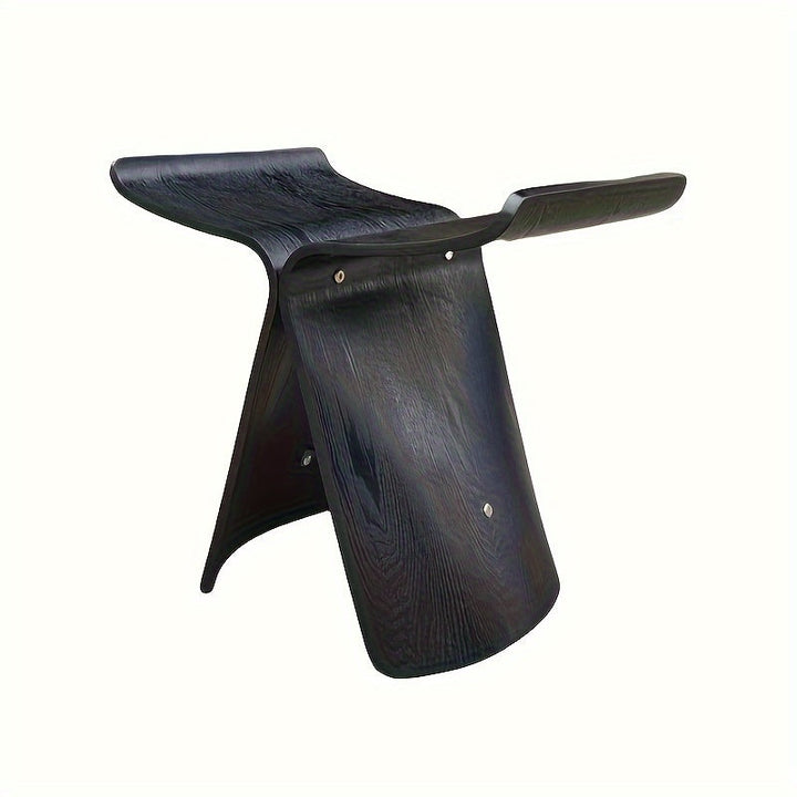 Stylish butterfly wood stool. Perfect entryway bench or chic living room accent furniture.