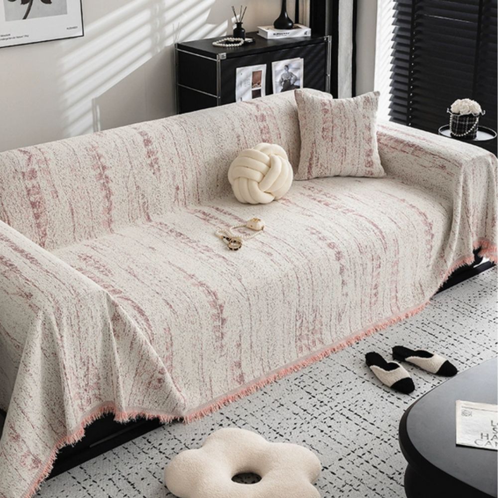 Soft, comfortable chenille sofa cover & couch throw for living room. Durable & pet-friendly furniture protector.