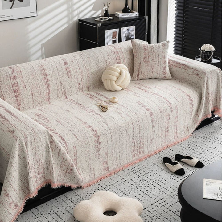 Soft, comfortable chenille sofa cover & couch throw for living room. Durable & pet-friendly furniture protector.