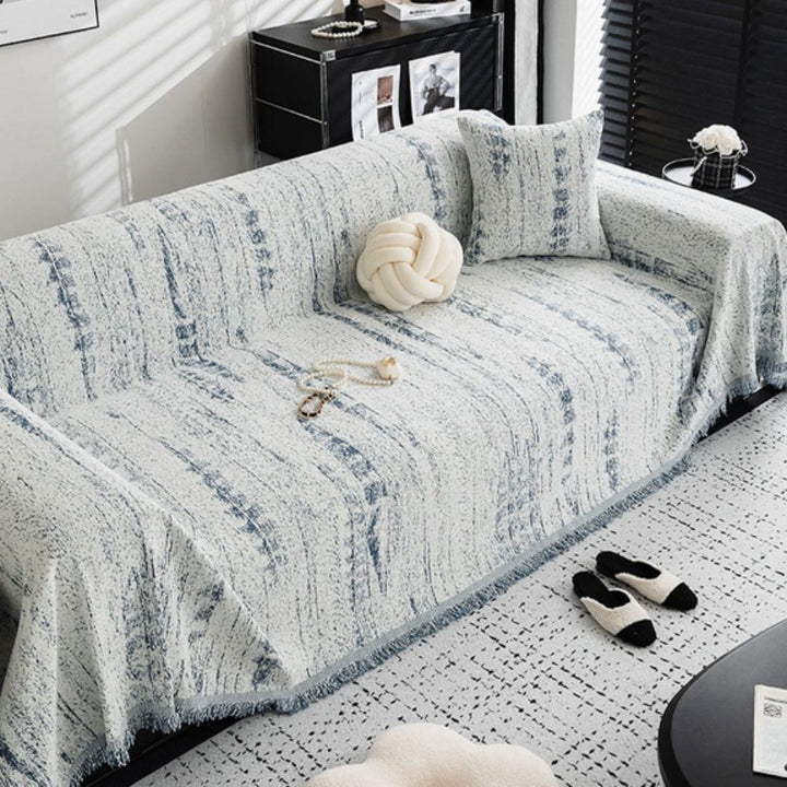 Machine washable chenille sofa cover for living room. Comfortable, protective & stylish couch throw.
