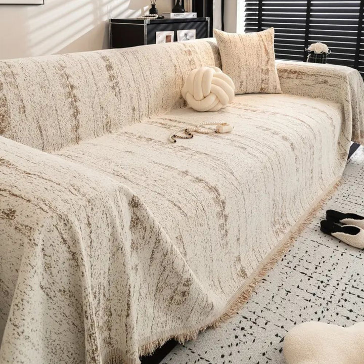 Multi-size elegant chenille sofa cover for living room comfort & style. High-quality furniture protection.