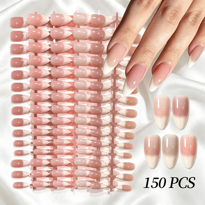 Women's removable French tip press-on nail set. Quick & easy false nails for a beautiful at-home manicure.