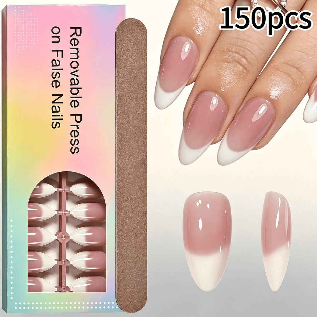 Quick & easy removable French tip press-on nails. Perfect false nails for an instant chic DIY manicure.