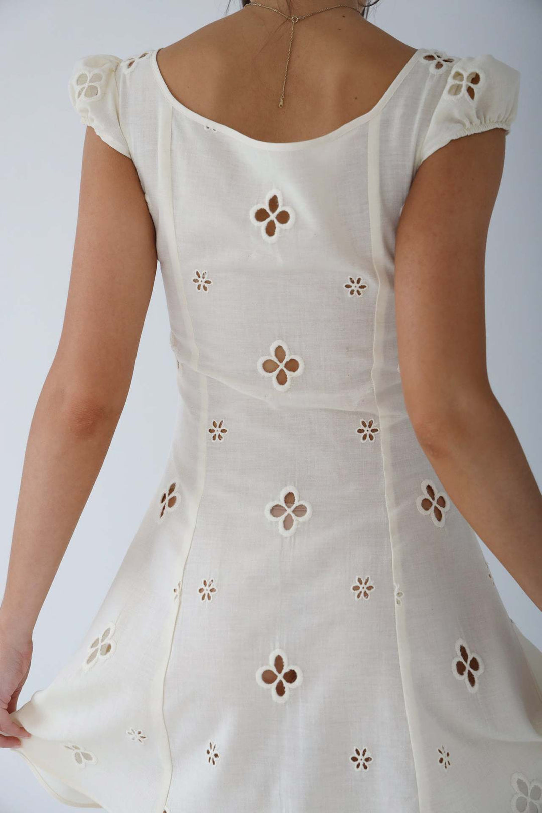 Luxurious fabric and detailed embroidery on an elegant mermaid bridal gown.