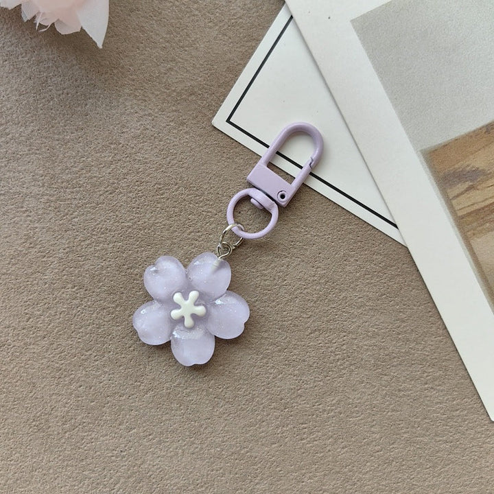 Unique floral keychain gift for her, an elegant accessory for keys, bags, & purses.