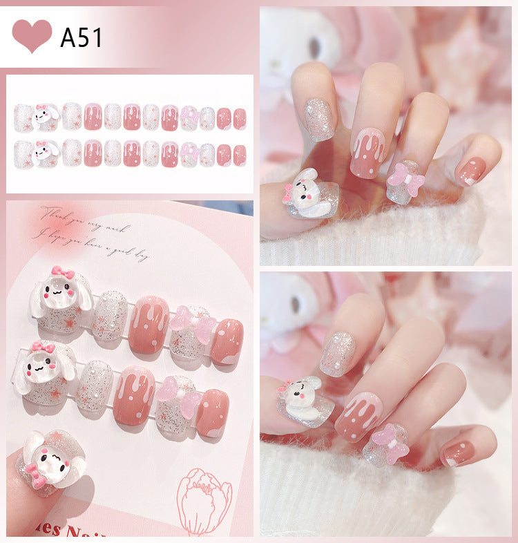 Women's instant floral press-on nails. Achieve an elegant manicure quickly with these beautiful fake nail tips.
