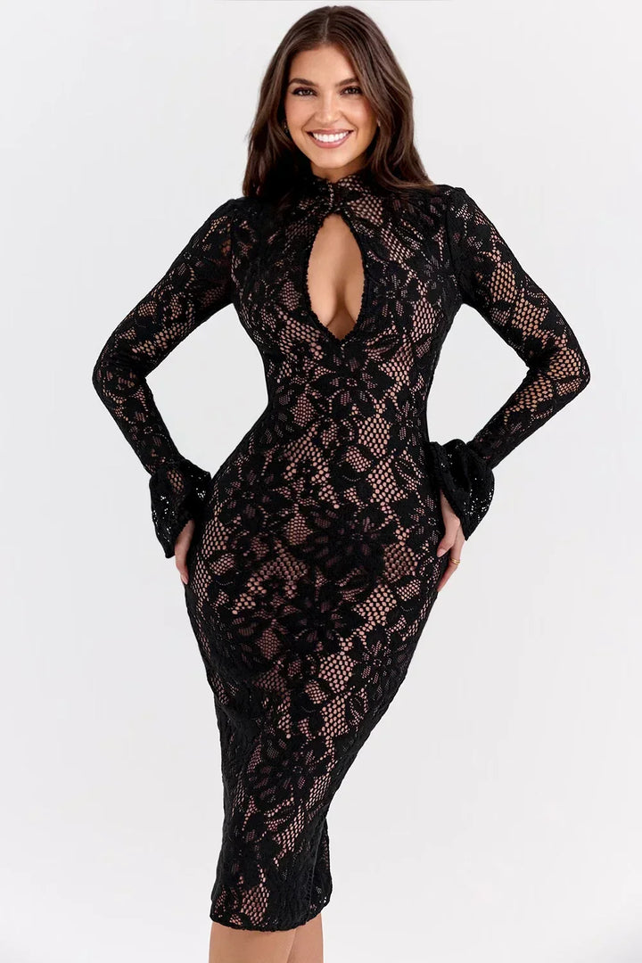 Occasion wear floral midi dress for women, exuding elegance for parties, spring, and summer.