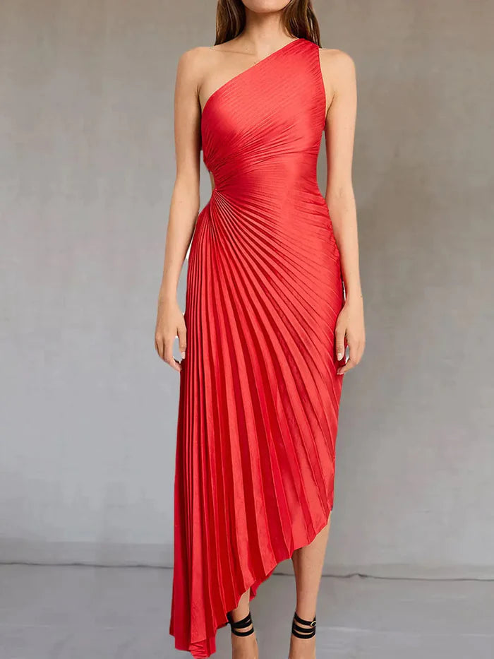 Summer occasion wear: a flowing elegant maxi dress for women. Comfortable and versatile long dress.