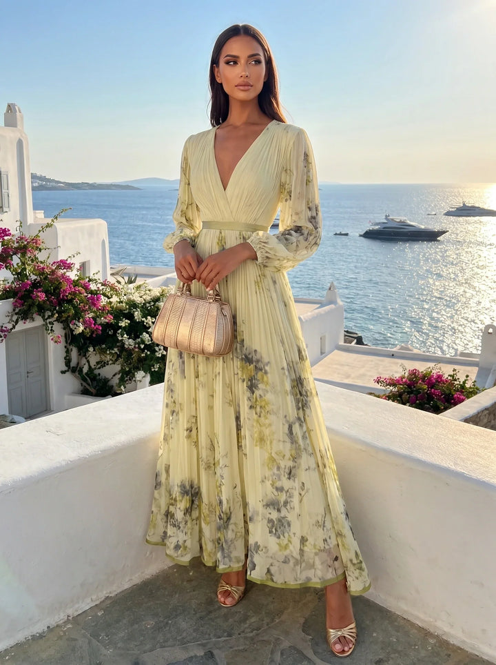 Effortlessly stylish women's flowing maxi dress, an elegant long dress ideal for chic summer parties or events.