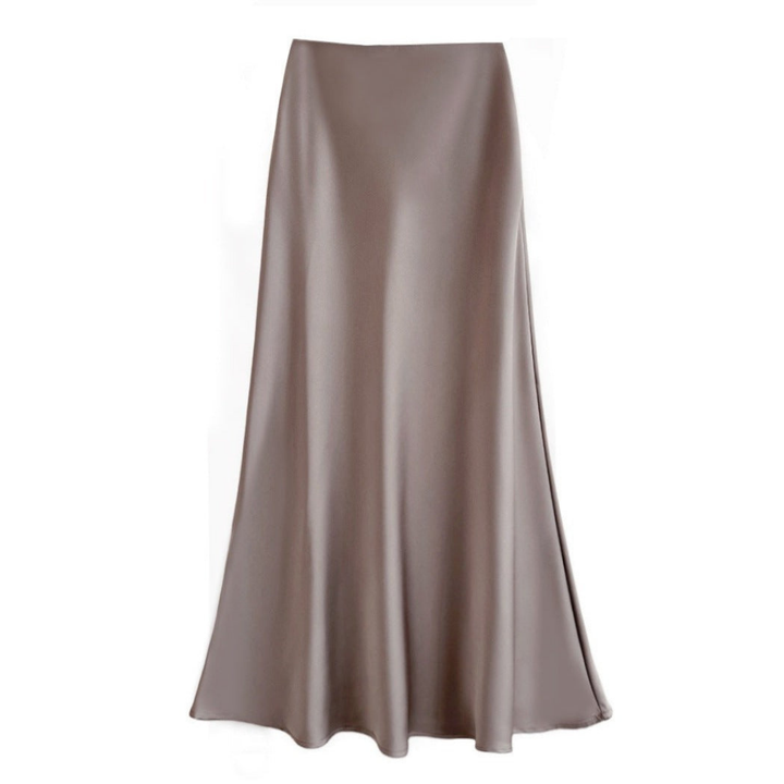 Elegant flowy midi skirt for women, perfect for versatile styling.