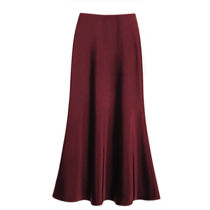 Chic women's A-line midi skirt, ideal for casual or formal wear.