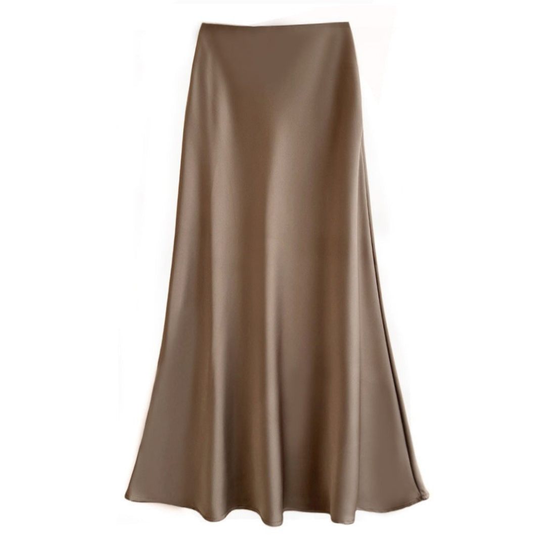 Stylish flowy midi skirt for women, a versatile piece for spring/summer.