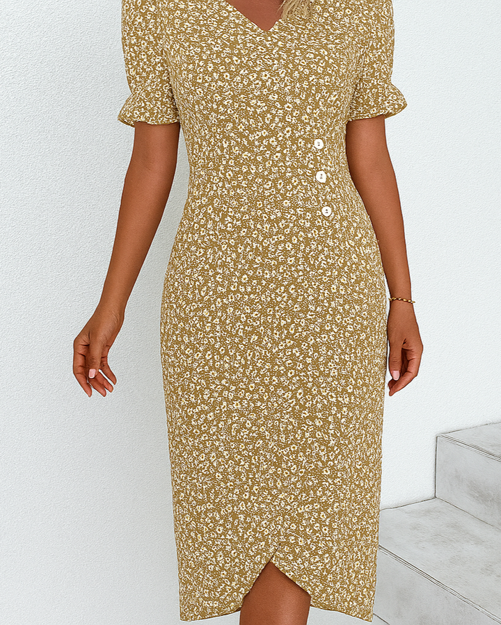 High-waist flowy maxi dress, comfortable and lightweight, a tiered summer sundress for women.