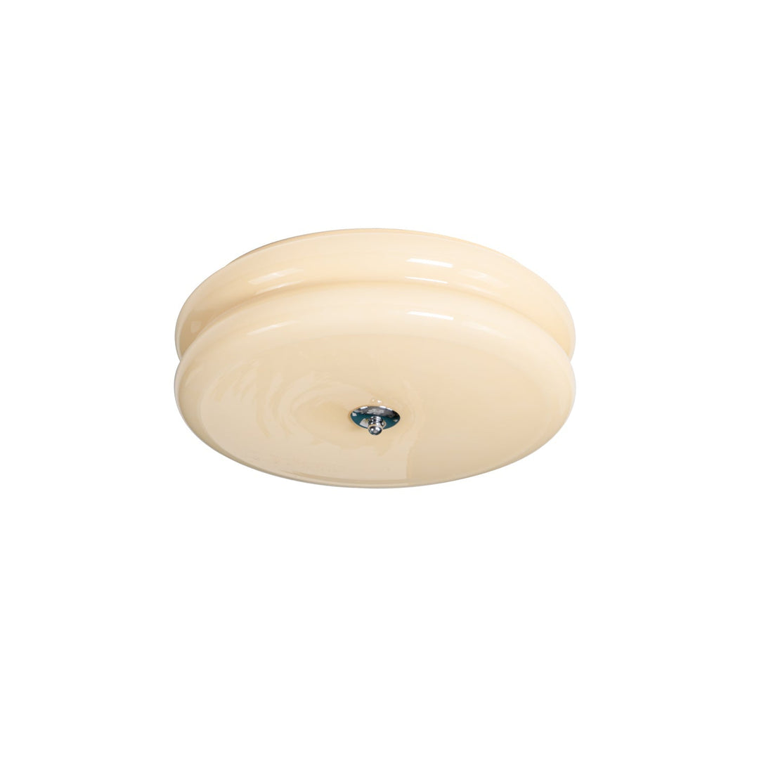 Living room fluted glass LED ceiling light, a blend of style and function.