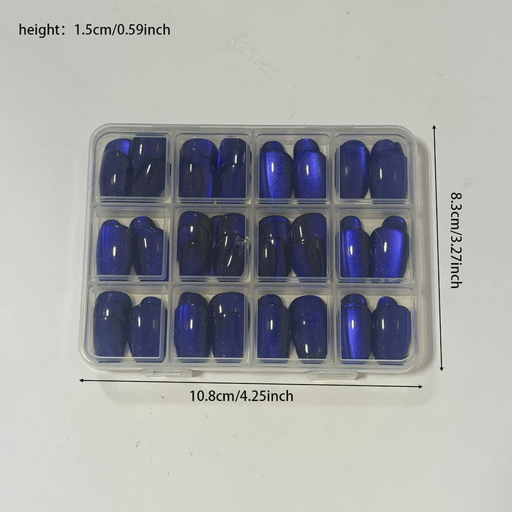 Chic stiletto and oval press-on nails. Women's glossy false nails for an elegant, long-lasting manicure look.
