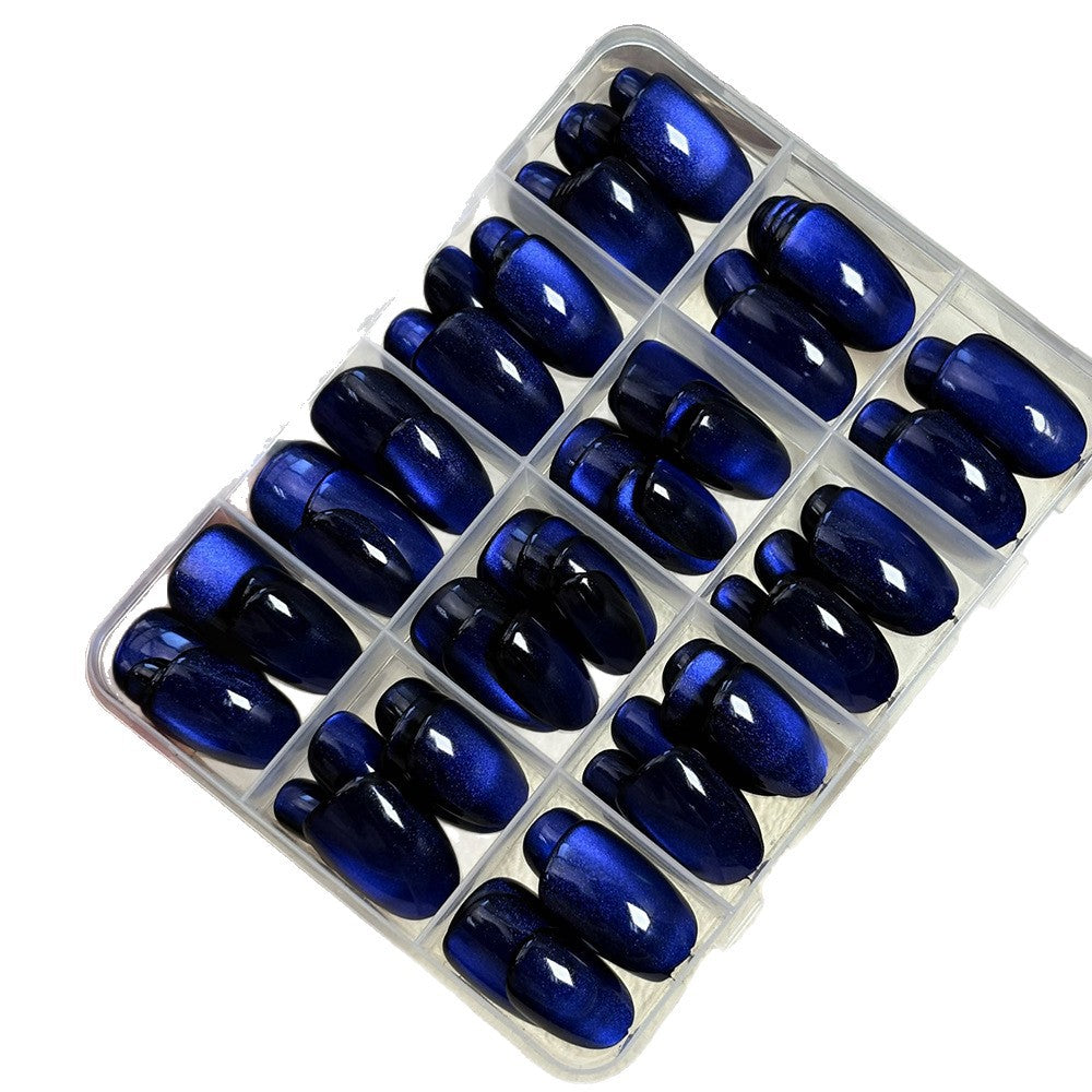 Women's elegant glossy press-on nails, ideal for any occasion. Quick & stylish false manicure for beauty.