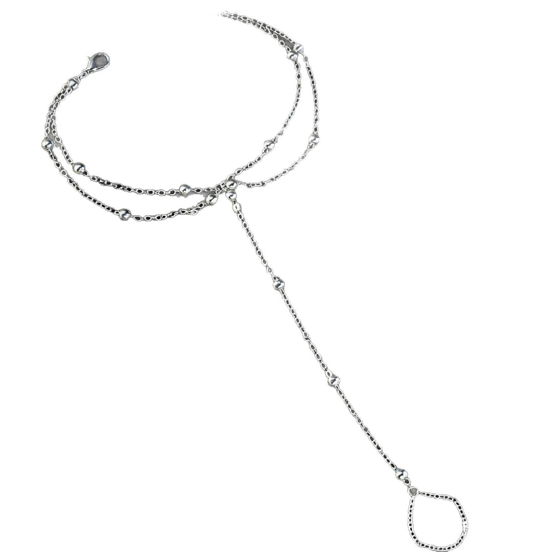 Gold & white elegant adjustable women's ankle bracelet, ideal fashion jewelry for summer beach outfits.