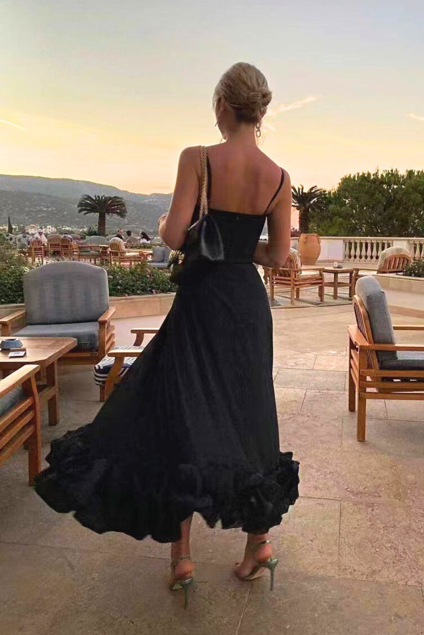 Elegant Grace midi dress for women. A flattering, versatile summer party dress & sophisticated evening wear option.
