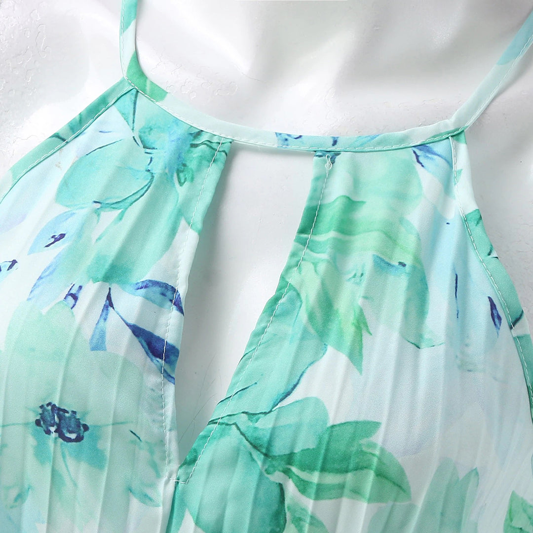 Stunning women's floral print maxi dress. Perfect elegant summer dress for parties, beach & vacation.