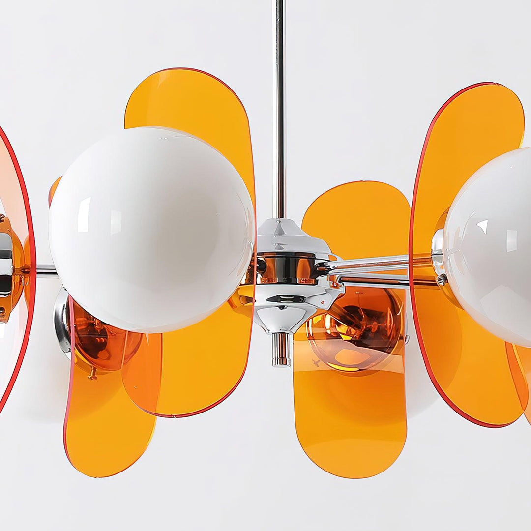 Sophisticated Hawii petal design lighting for a contemporary kitchen.