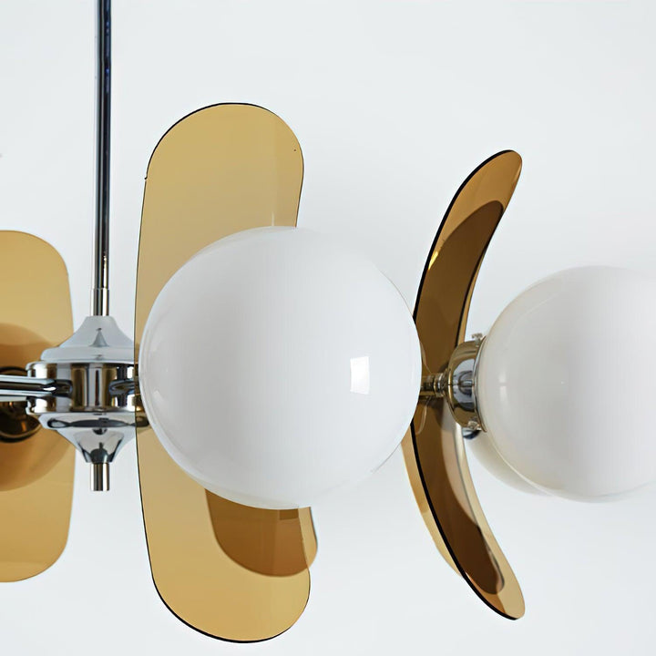 Artistic Hawii petal pendant, creating ambient light in living rooms.