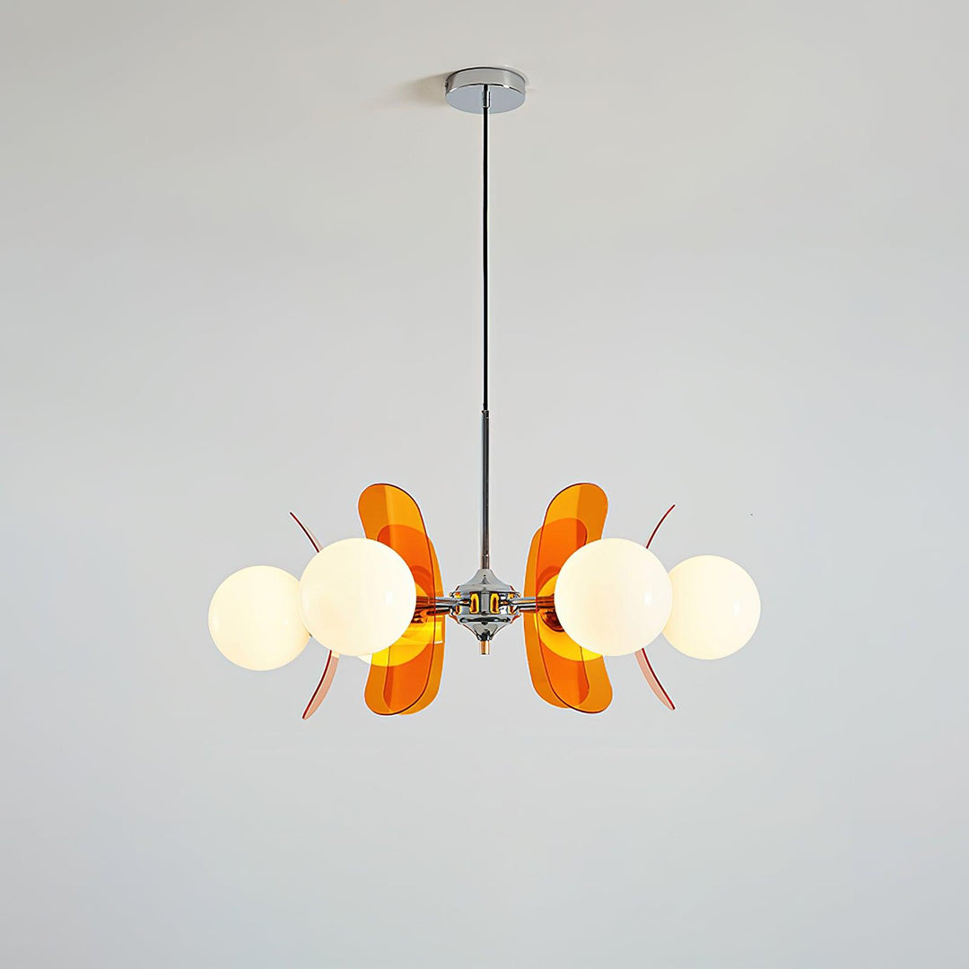 Contemporary petal ceiling lamp, perfect for bright modern spaces.
