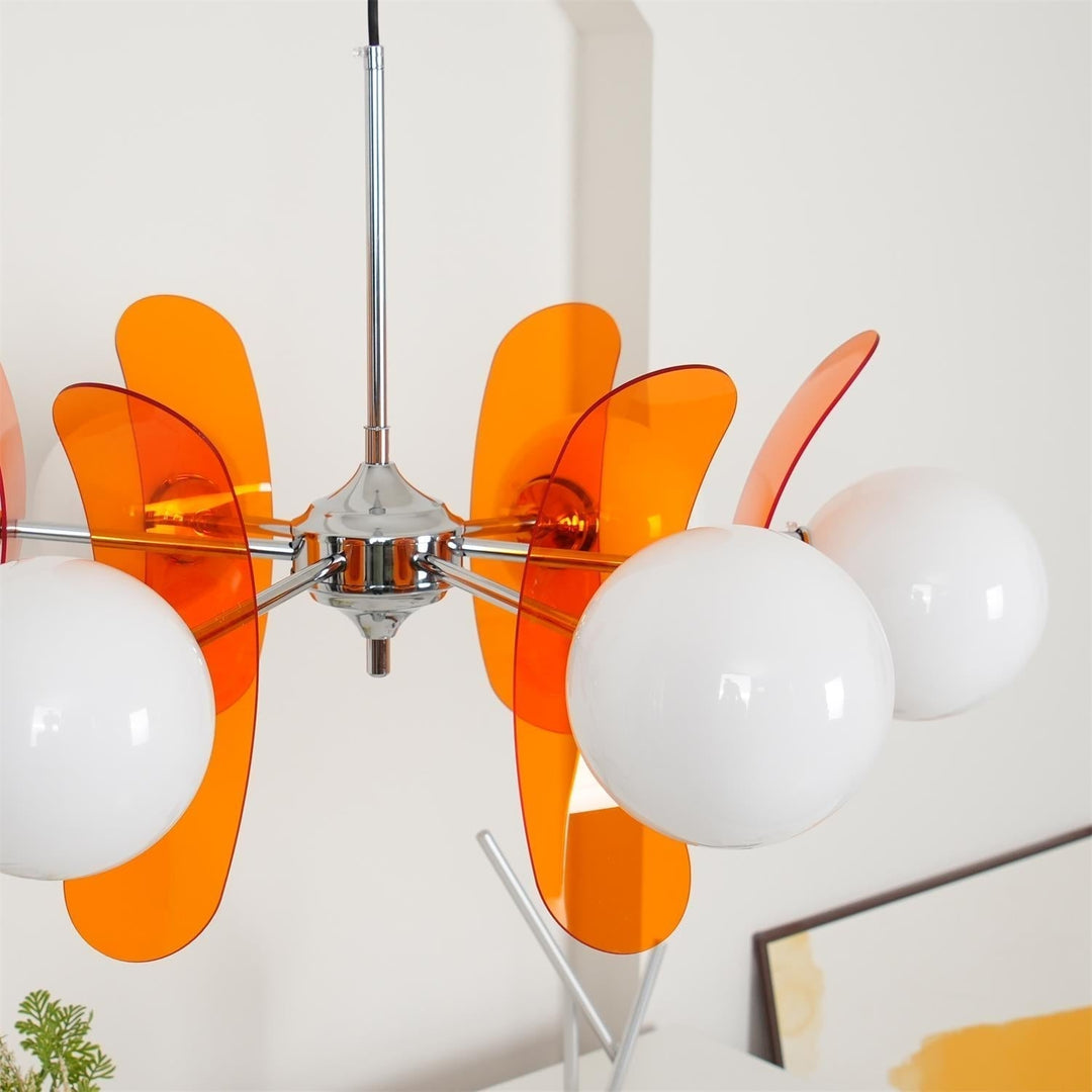 Modern petal chandelier, a beautiful focal point in homes.
