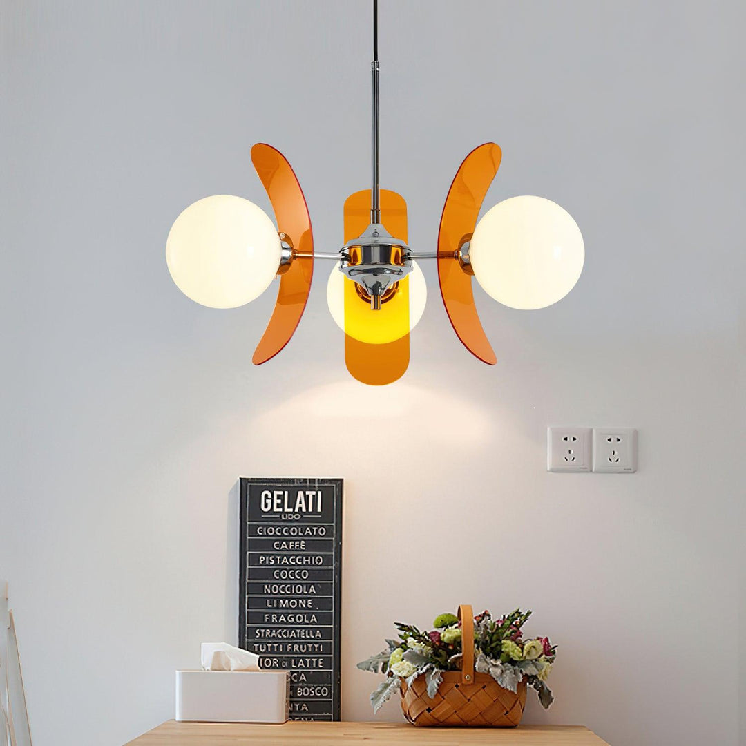 Decorative Hawii petal pendant light, ideal for office lighting.
