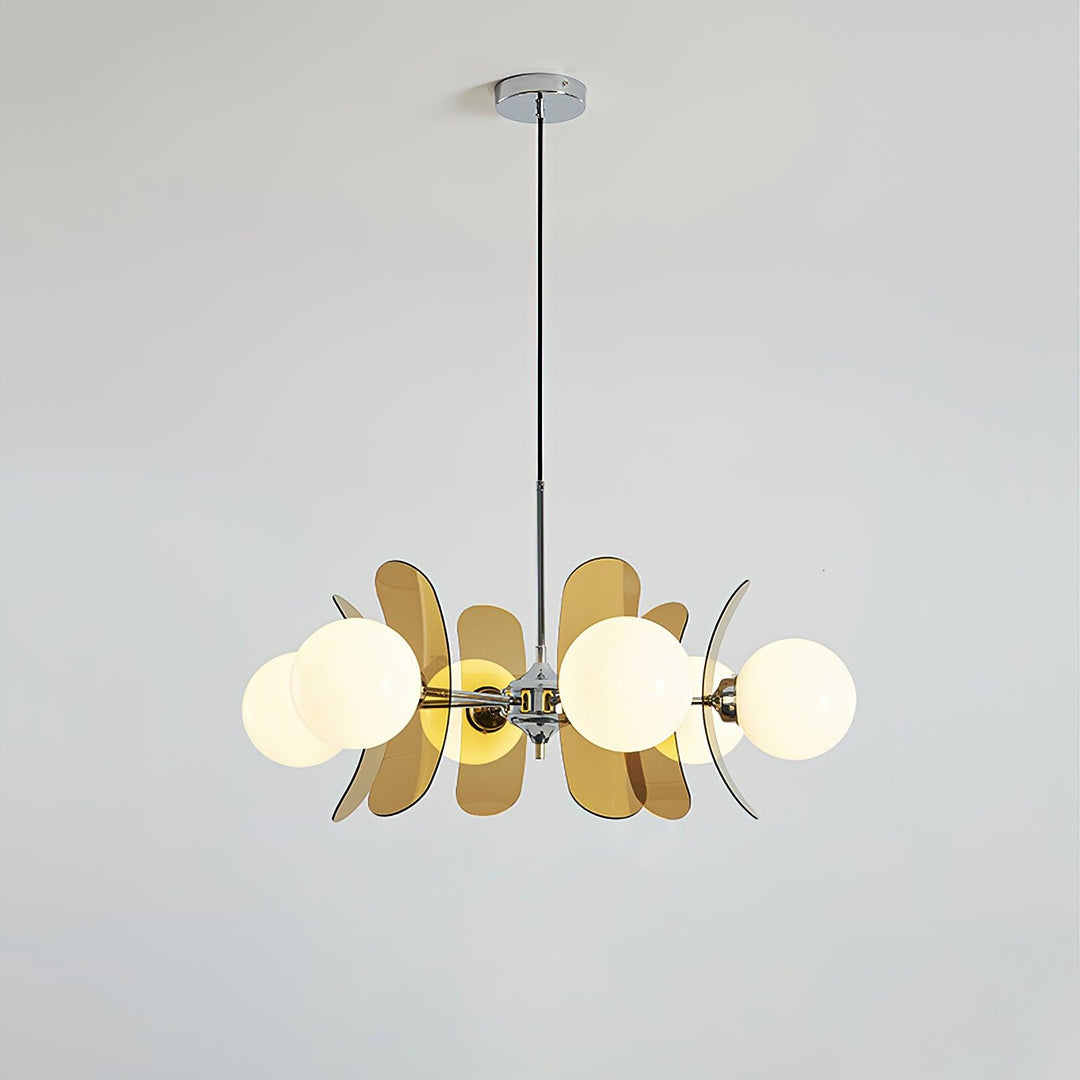 Stylish modern petal pendant, ideal for accentuating dining areas.