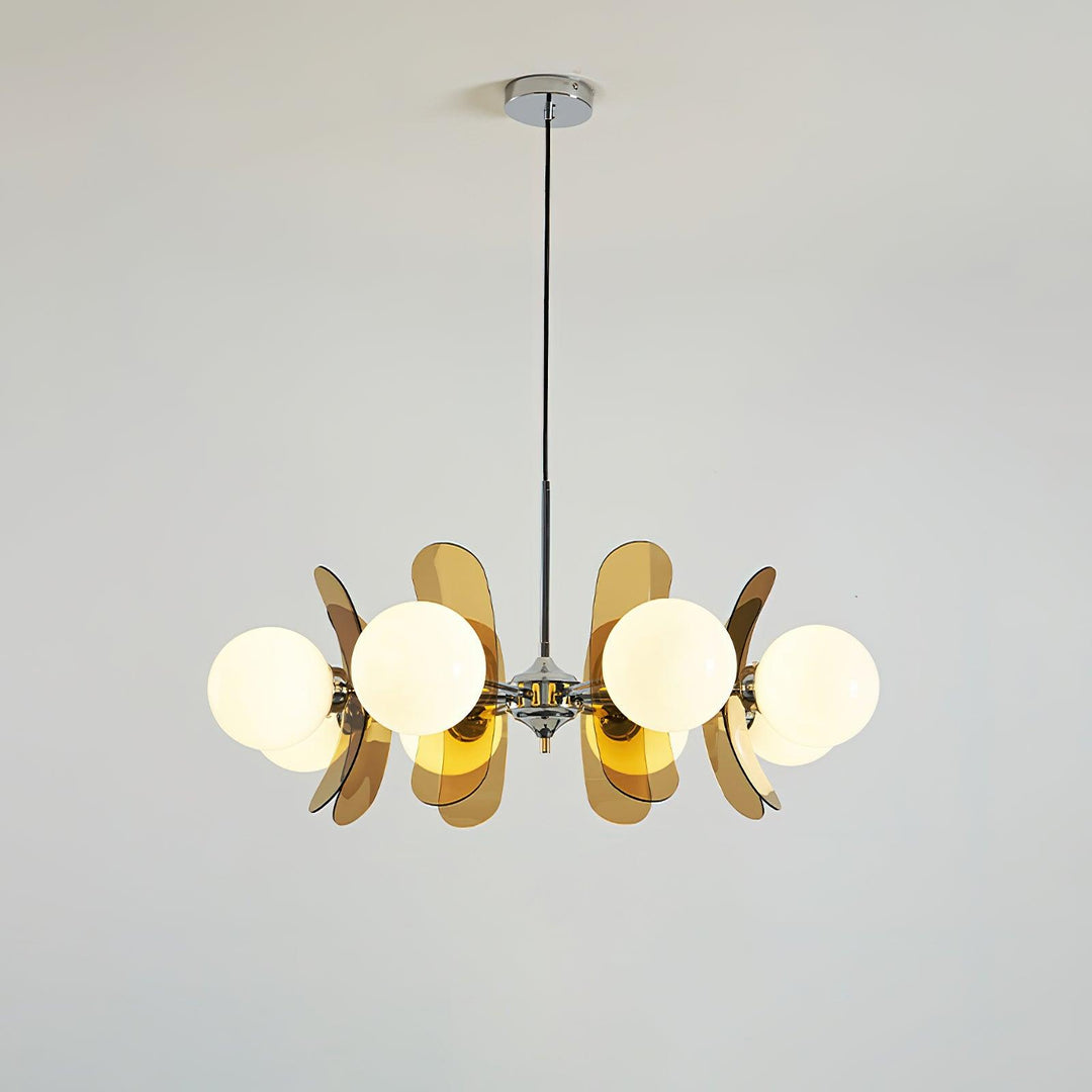 Contemporary petal ceiling lamp, reflecting modern style.