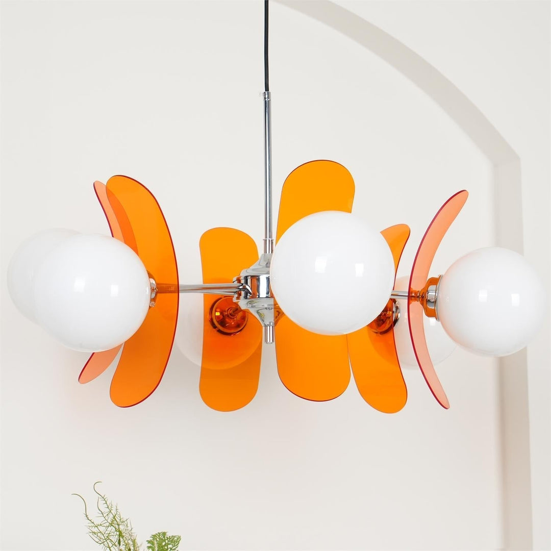 Artistic Hawii petal design pendant light for modern entryways.