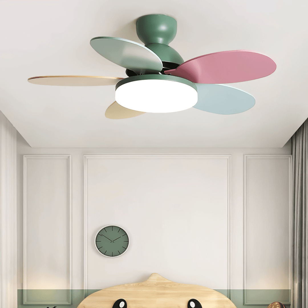 Sleek ceiling fan light, LED, modern, quiet operation, remote control for seamless integration.