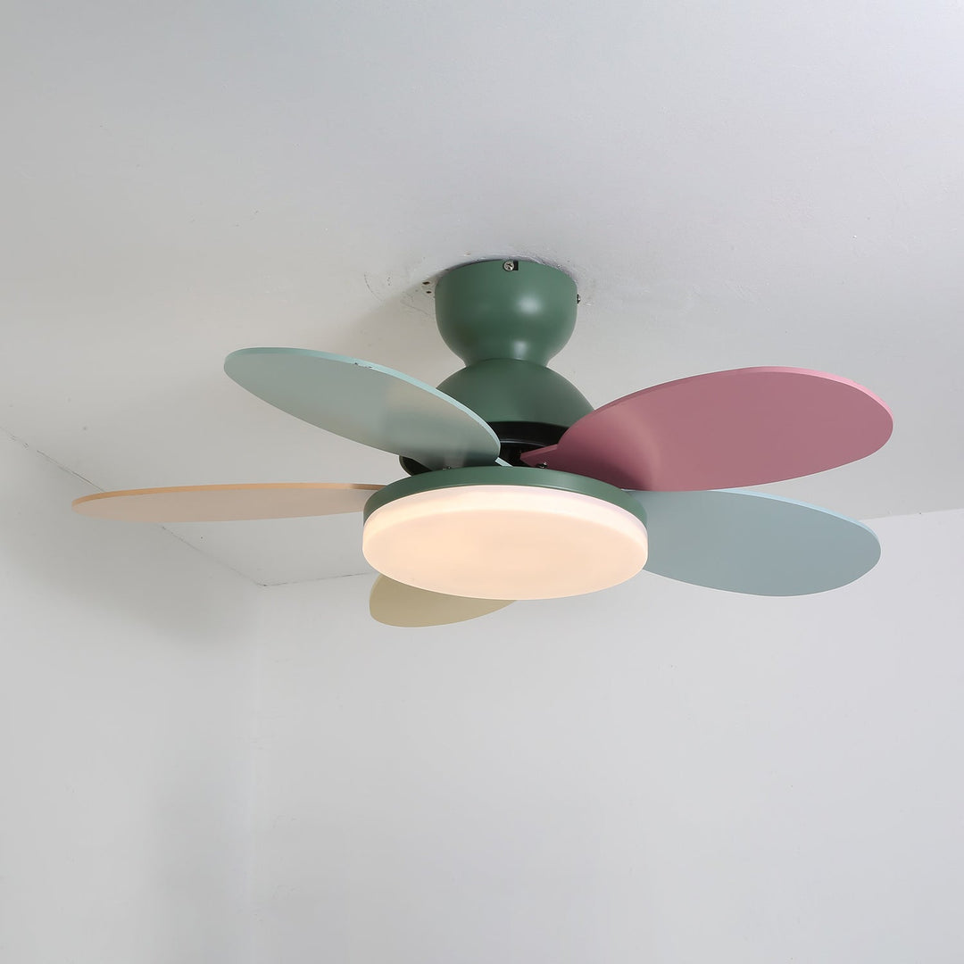 Sleek LED fan light, modern, quiet operation, remote control, ideal for contemporary decor.