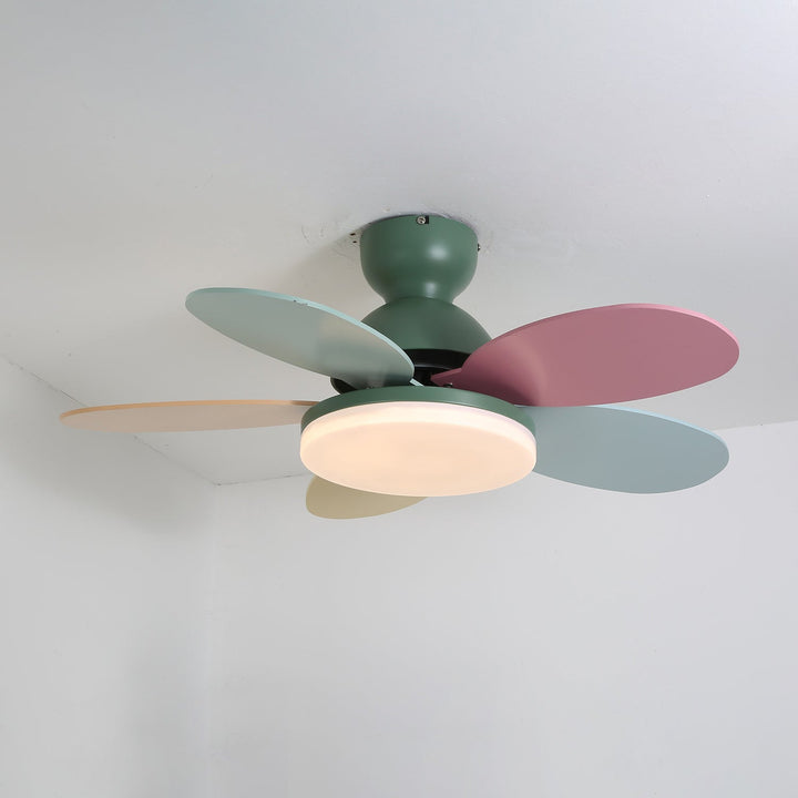 Sleek LED fan light, modern, quiet operation, remote control, ideal for contemporary decor.