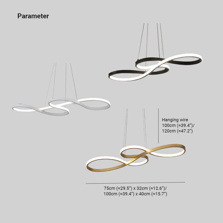 Unique musical notes LED pendant lamp, modern ceiling fixture, artistic flair.