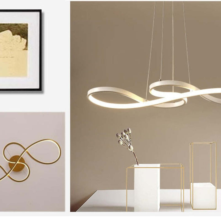 Contemporary LED ceiling lamp, beautiful musical notes for a harmonious vibe.