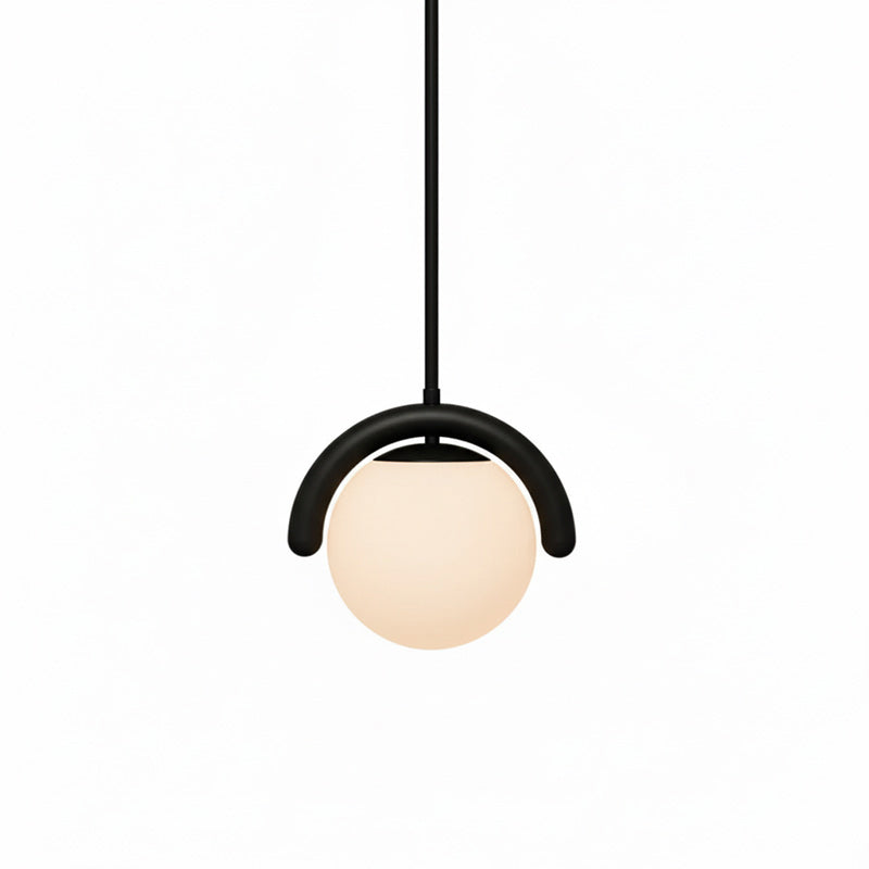 Elegant linear light, glass & metal ceiling fixture for modern dining rooms.