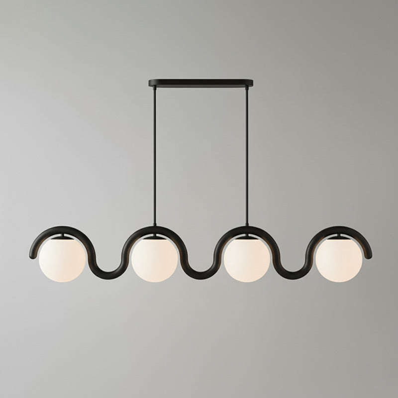 Elegant adjustable linear light, modern glass & metal for living room.