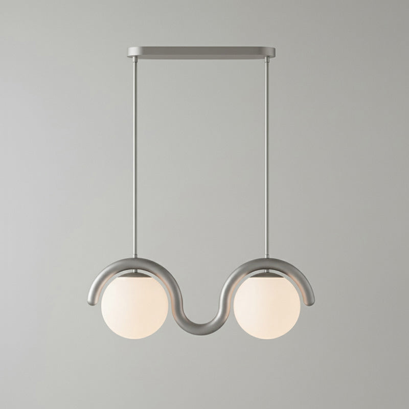 Modern linear light, sleek glass & metal fixture for living room.