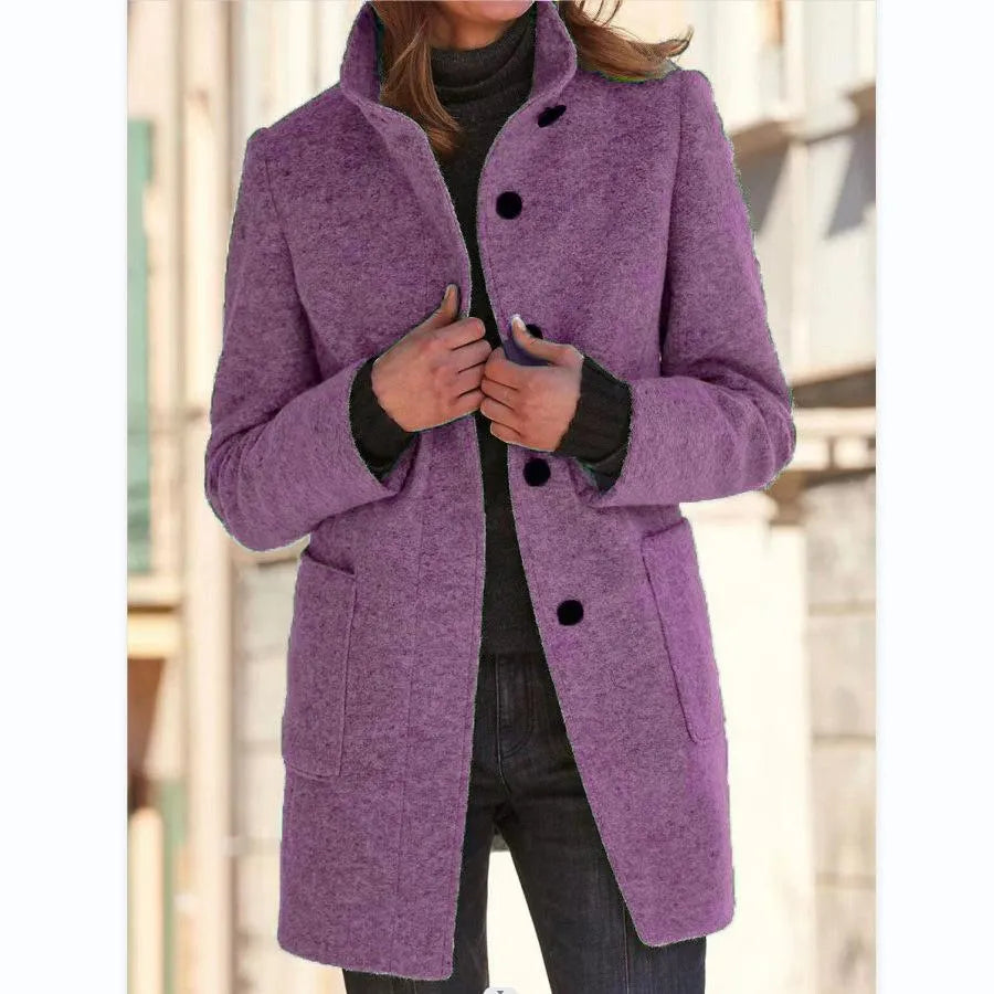 Versatile women's elegant long coat. Chic outerwear for professional, casual & autumn/winter fashion.