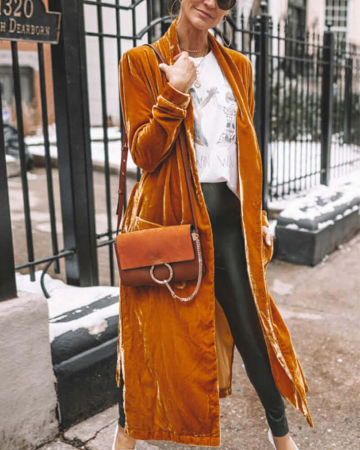 Long duster cardigan for women, adding elegant chic style to any outfit, comfortable.