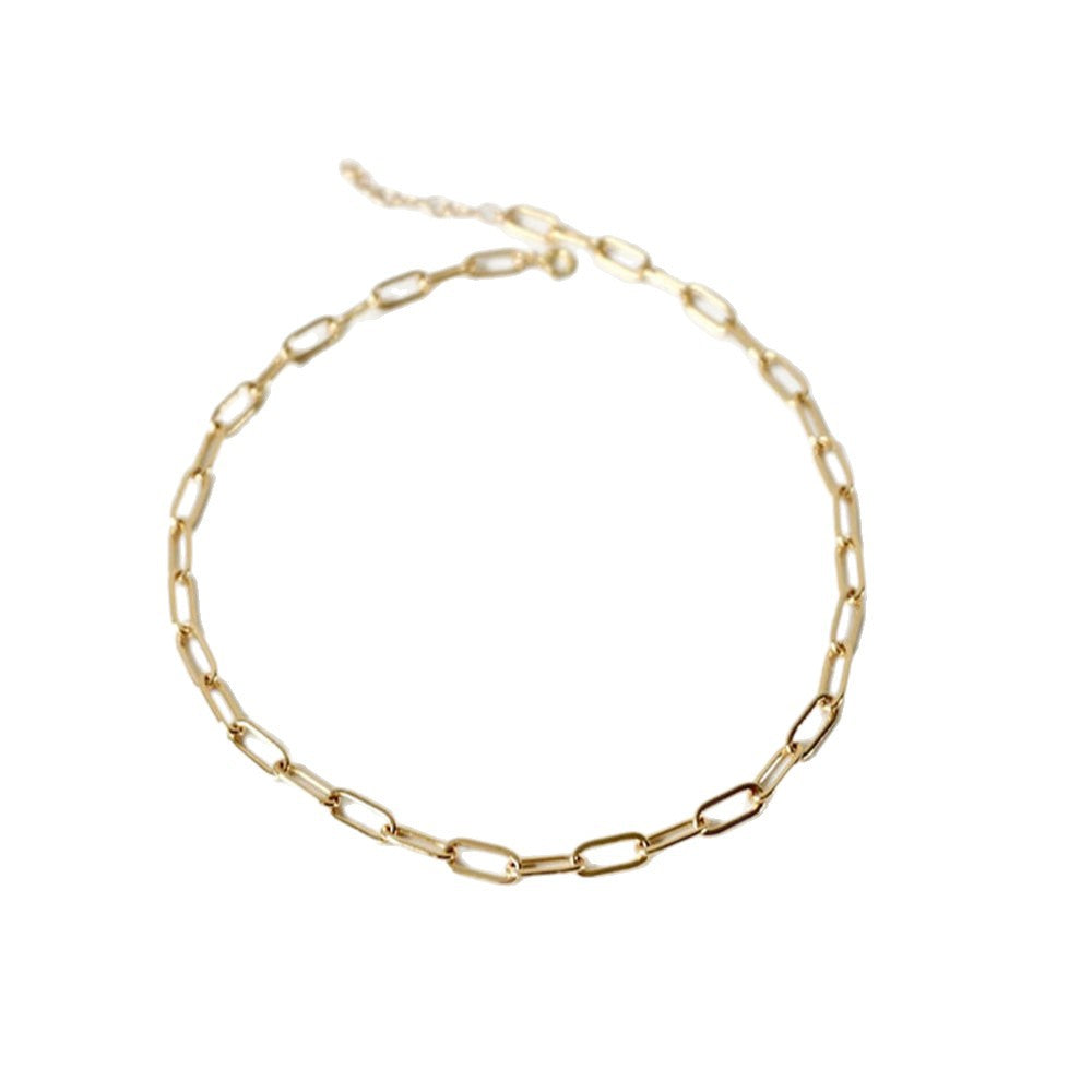 Chic women's long link chain necklace, versatile elegant jewelry for any occasion, a fashion must-have.