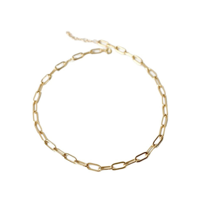 Chic women's long link chain necklace, versatile elegant jewelry for any occasion, a fashion must-have.