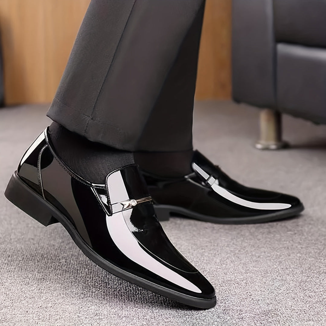 Men's stylish pointed toe slip-on loafers for formal, smart casual & evening wear.