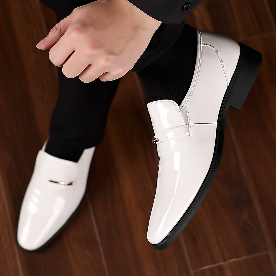 Sophisticated men's pointed toe slip-on loafers, ultimate dress shoes for elegant men's fashion.