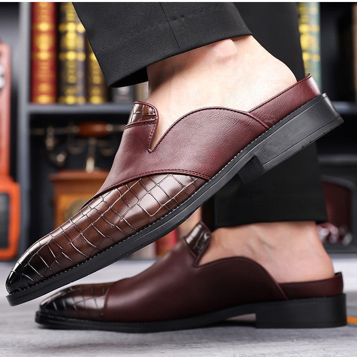 Elegant men's slip-on dress loafers. Stylish formal shoes offering comfort and a refined men's fashion look.
