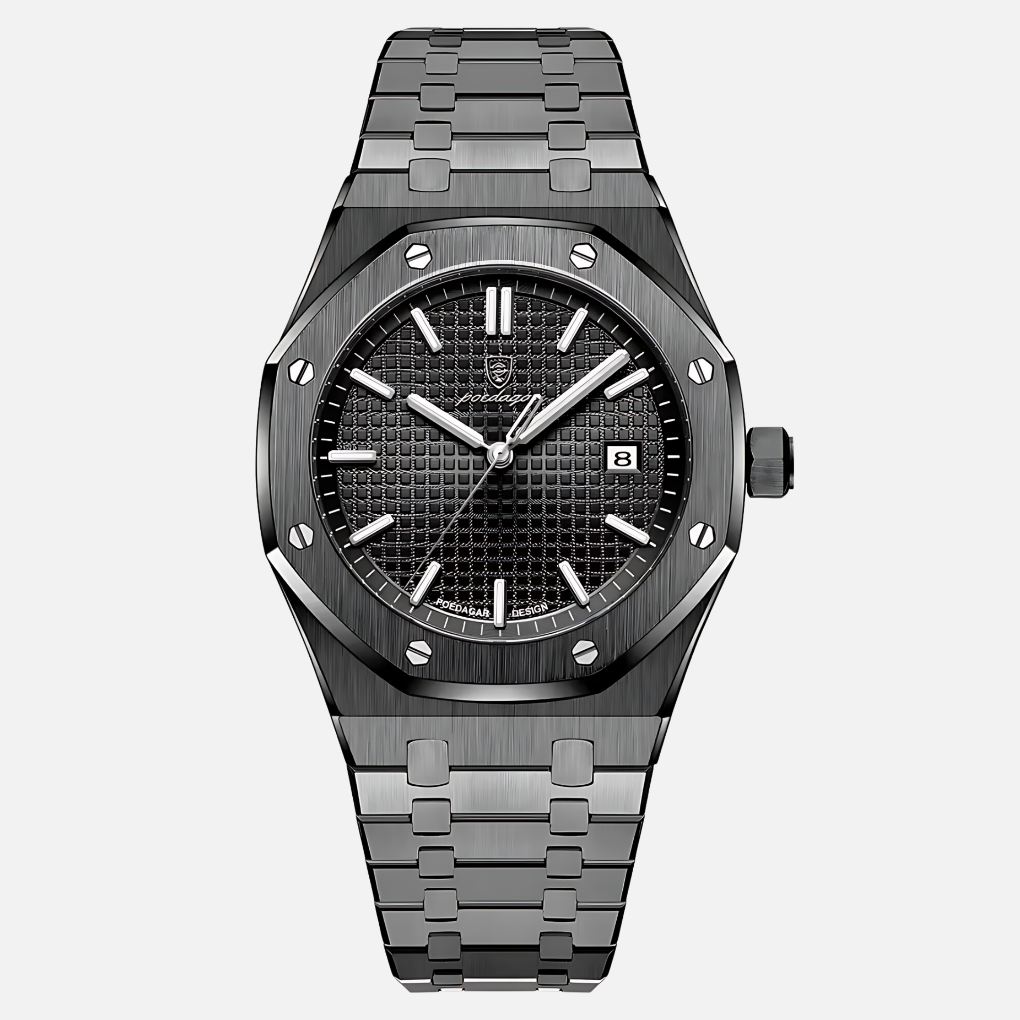 Sophisticated men's durable stainless steel wristwatch, a classic timepiece for any occasion.