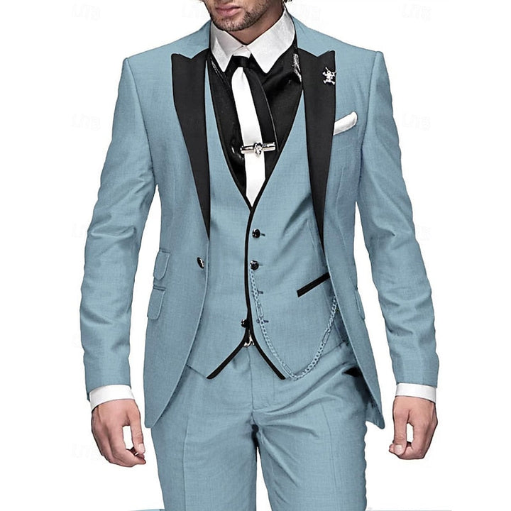 Premium men's three-piece prom suit, a sharp and modern gentleman's fashion statement.