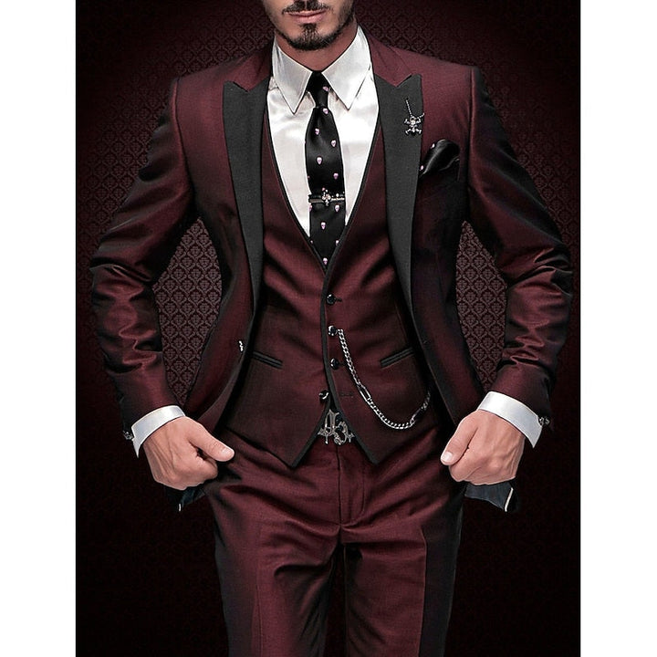 Dapper men's business tailored suit set for professional meetings & elegant evening events.